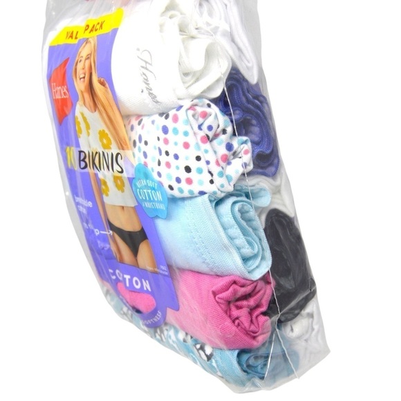 Hanes Size 5 Cotton Tagless Bikinis, 10 Pack NEW - Picture 7 of 7